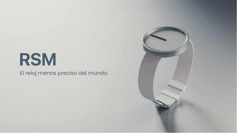 Un elegante reloj de diseño moderno y minimalista.